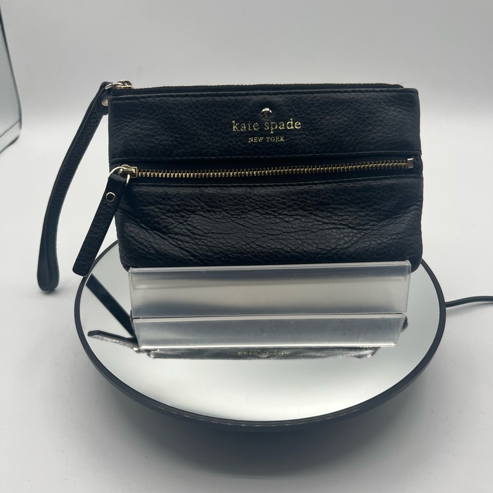 Kate Spade Black Leather Wristlet